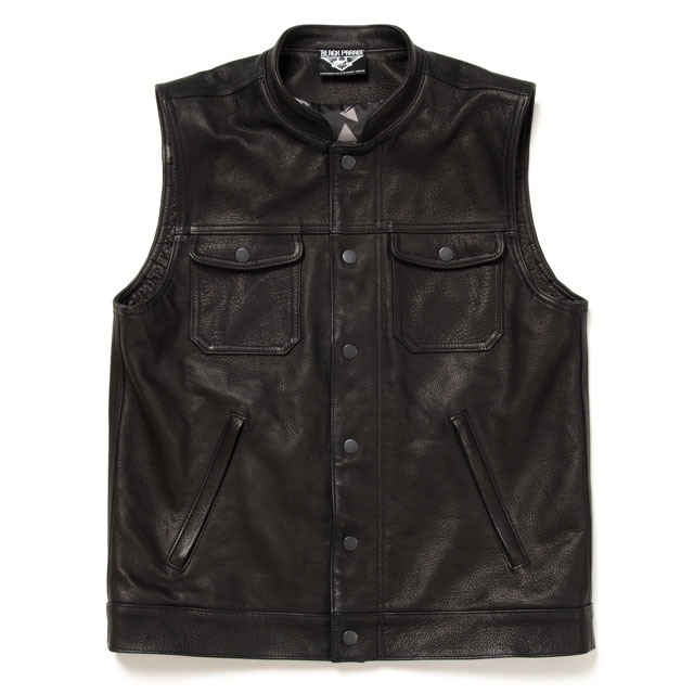 Stand Collar Leather Vest V.2