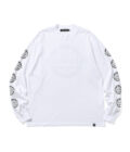 S23W4 Circle Log L/S Tee White