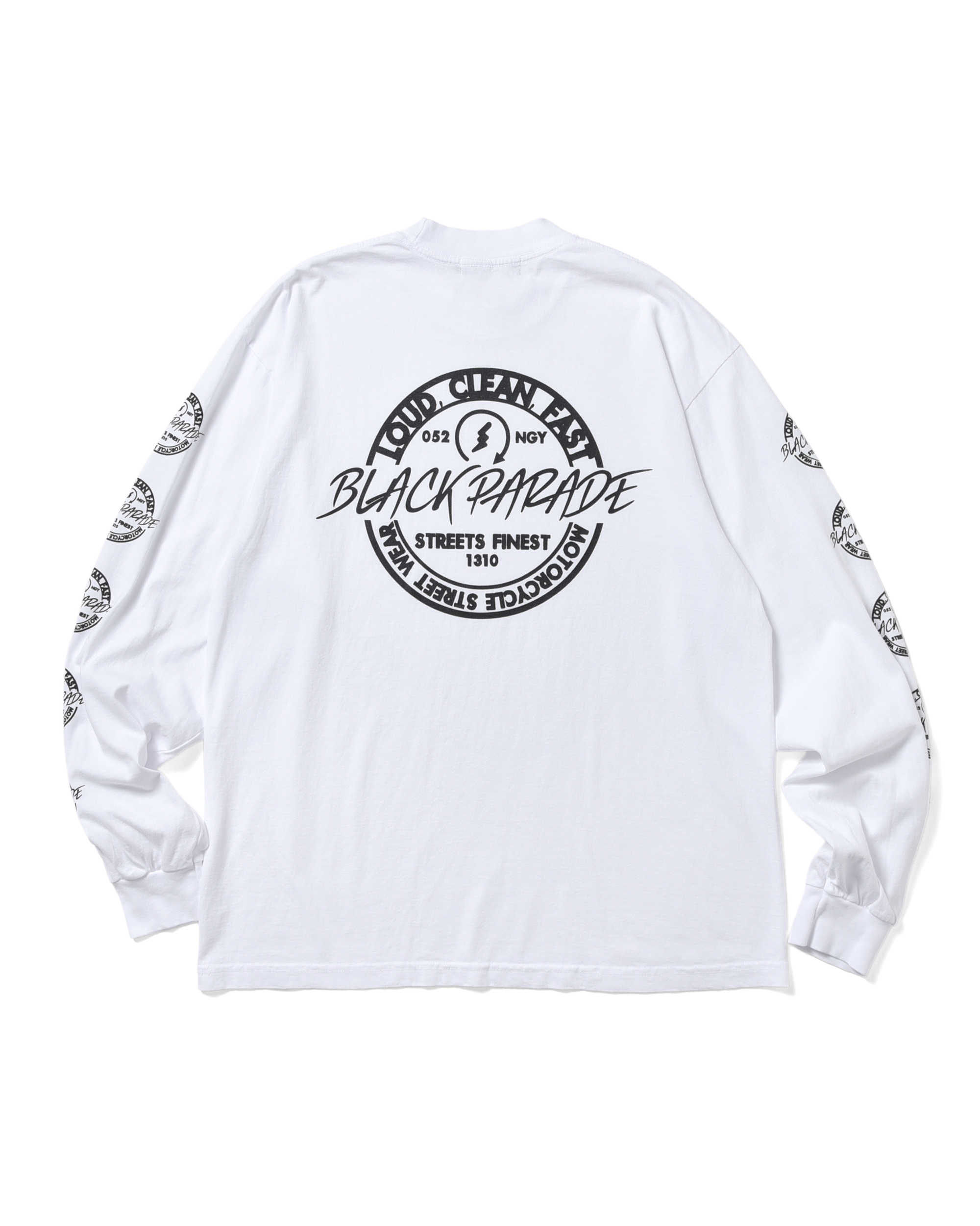 S23W4 Circle Log L/S Tee White Crew - 画像 (2)